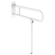 511517W-Uchylna poręcz łukowa Basic biała L. 760 mm, z podporą