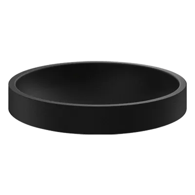 Czarna umywalka nablatowa RAVA