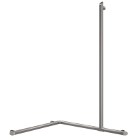 511949C-Narożna poręcz natryskowa Be-Line® z przesuwnym drążkiem pionowym