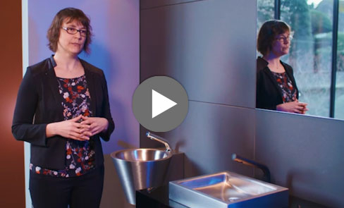 Zobacz film przedstawiający umywalkę ze stali nierdzewnej UNITO o ponadczasowym, minimalistycznym designie