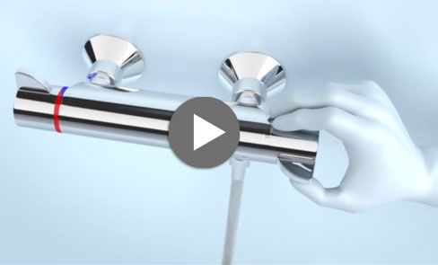 Ergonomia: bateria natryskowa z ergonomicznymi pokrętłami ułatwiającymi chwycenie